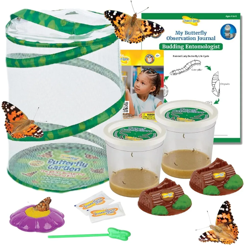 Live Caterpillar to Butterfly Kit for Kids with Habitat Feeder Journal and Release Guide
Live Caterpillar to Butterfly Kit for Kids with Habitat Feeder Journal and Release Guide