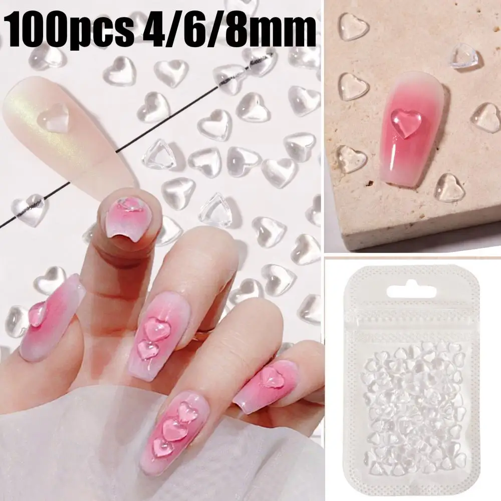 100pcs 4/6/8mm Clear Transparent Heart Nail Art Charms 3D Acrylic Love Heart Nail Gems Rhinestones DIY Manicure Jewelry Supplies
100pcs 4/6/8mm Clear Transparent Heart Nail Art Charms 3D Acrylic Love Heart Nail Gems Rhinestones DIY Manicure Jewelry Supplies