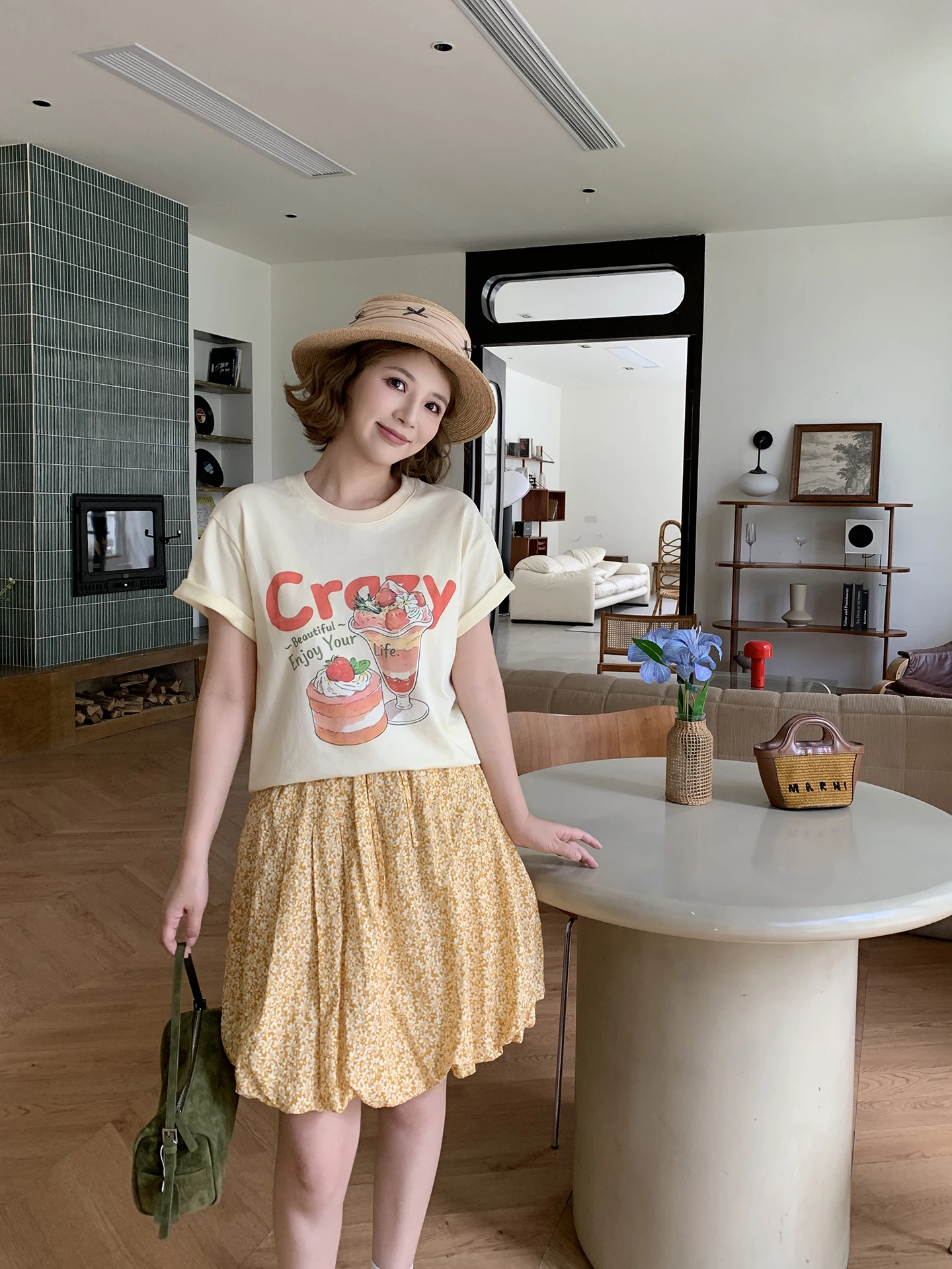 XuanXuan Summer Cute Print Short Sleeve T-Shirt Women's Youthful College Style Loose Versatile Top Cotton round Neck Tee
XuanXuan Summer Cute Print Short Sleeve T-Shirt Women's Youthful College Style Loose Versatile Top Cotton round Neck Tee