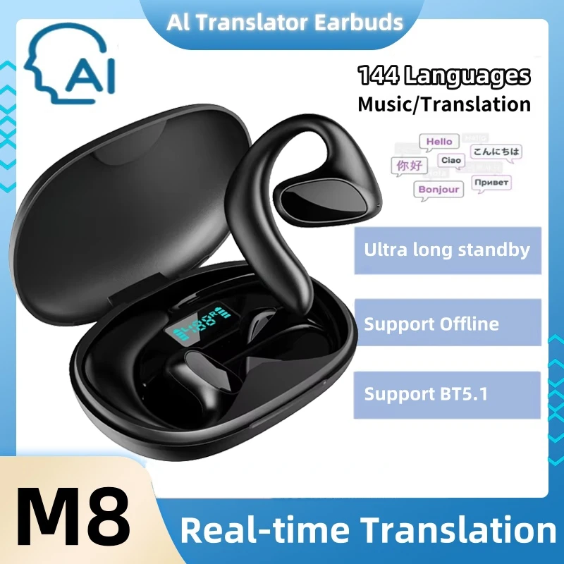2025 New AI Translator Earbuds Bluetooth Wireless Earphones Multi 144 Languages Translation Headphones Smart Voice Real Time
2025 New AI Translator Earbuds Bluetooth Wireless Earphones Multi 144 Languages Translation Headphones Smart Voice Real Time