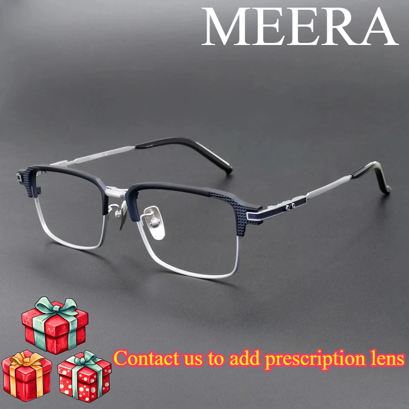 Blue Silver Texture Prescription Eyelasses Titanium&Acetate Glasses Frames Business FashionOffice Business Commute Casual Wear
Blue Silver Texture Prescription Eyelasses Titanium&Acetate Glasses Frames Business FashionOffice Business Commute Casual Wear