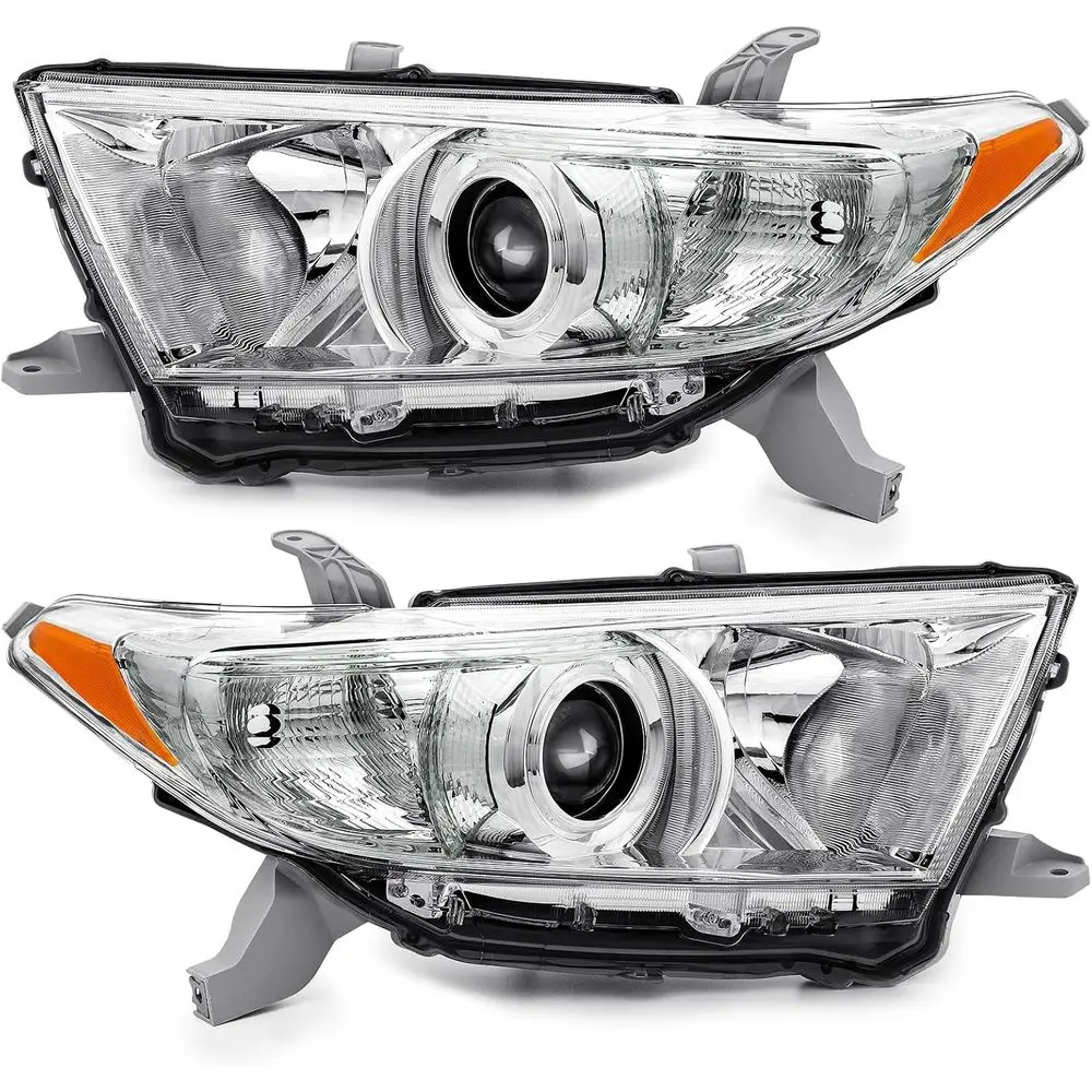 Headlight Assembly Compatible with 2011 2012 2013 11 12 13 2011-2013 Toyota Highlander (Chrome Housing Amber Reflector)
Headlight Assembly Compatible with 2011 2012 2013 11 12 13 2011-2013 Toyota Highlander (Chrome Housing Amber Reflector)