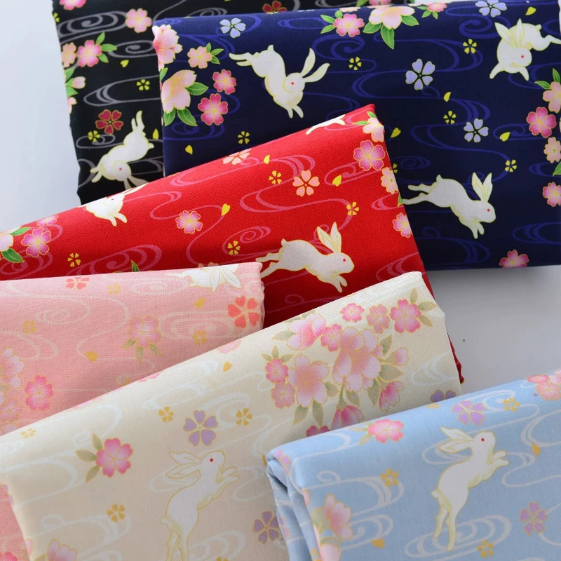 50x150cm Japanese Style Printed Fabric Pure Cotton Fabrics Cherry Blossom Bunny DIY Patchwork Handbag Bag Clothing Bunny Flower
50x150cm Japanese Style Printed Fabric Pure Cotton Fabrics Cherry Blossom Bunny DIY Patchwork Handbag Bag Clothing Bunny Flower