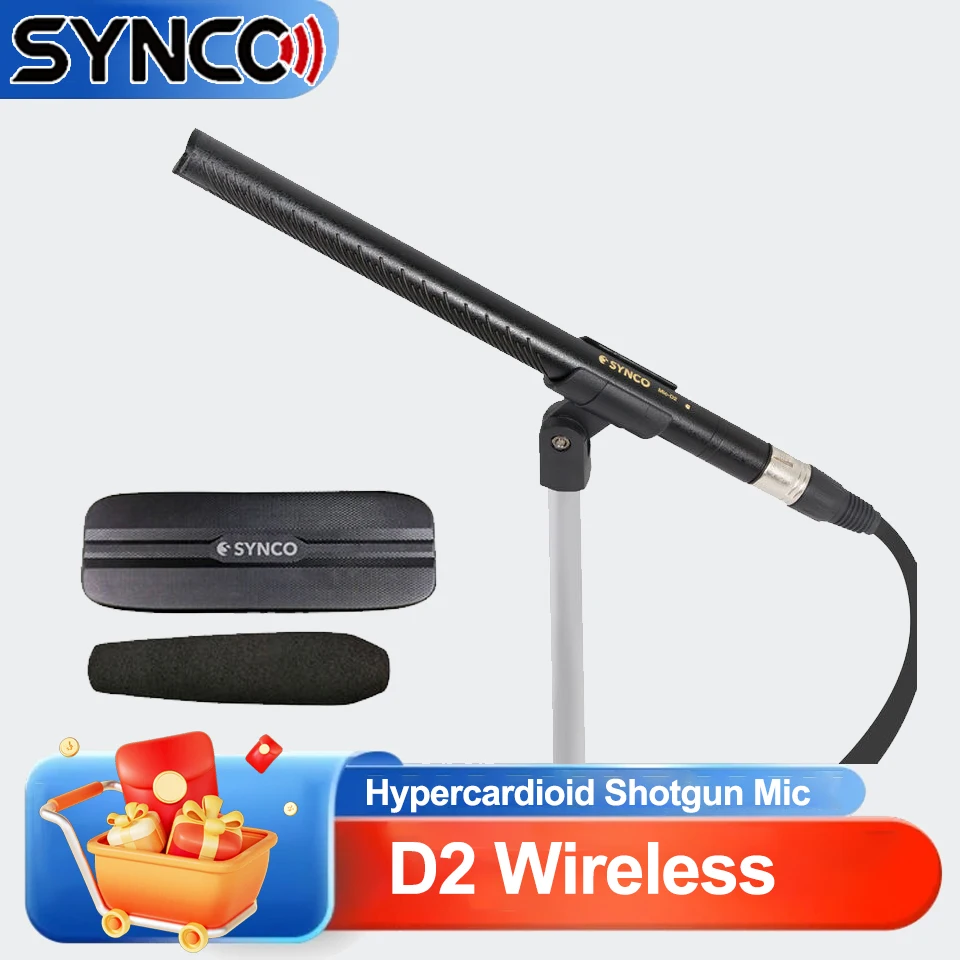 Беспроводной микрофон для дробовика Synco D2, 24 бит, 48 кГц, гиперкардиоидный звукосниматель с латунным дробовиком
Беспроводной микрофон для дробовика Synco D2, 24 бит, 48 кГц, гиперкардиоидный звукосниматель с латунным дробовиком