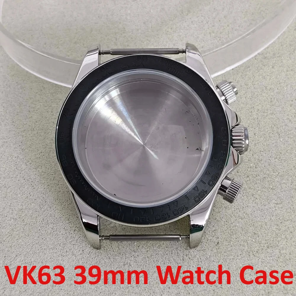 VK63 39mm Watch Case with Sapphire Glass Stainless Steel Case with Ceramic Bezel Men's Watch Parts for VK63 Quartz Movement
VK63 39mm Watch Case with Sapphire Glass Stainless Steel Case with Ceramic Bezel Men's Watch Parts for VK63 Quartz Movement