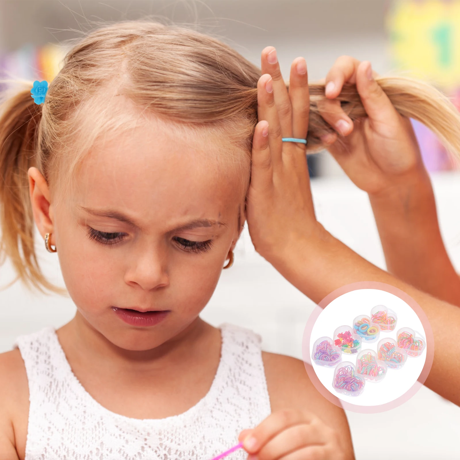 2 Sets Elastic Ring Kids Ties Small Clasp Clip Girl Hair Headdress Cartoon Hair Accessories Daily Wear Party Decorations
2 Sets Elastic Ring Kids Ties Small Clasp Clip Girl Hair Headdress Cartoon Hair Accessories Daily Wear Party Decorations