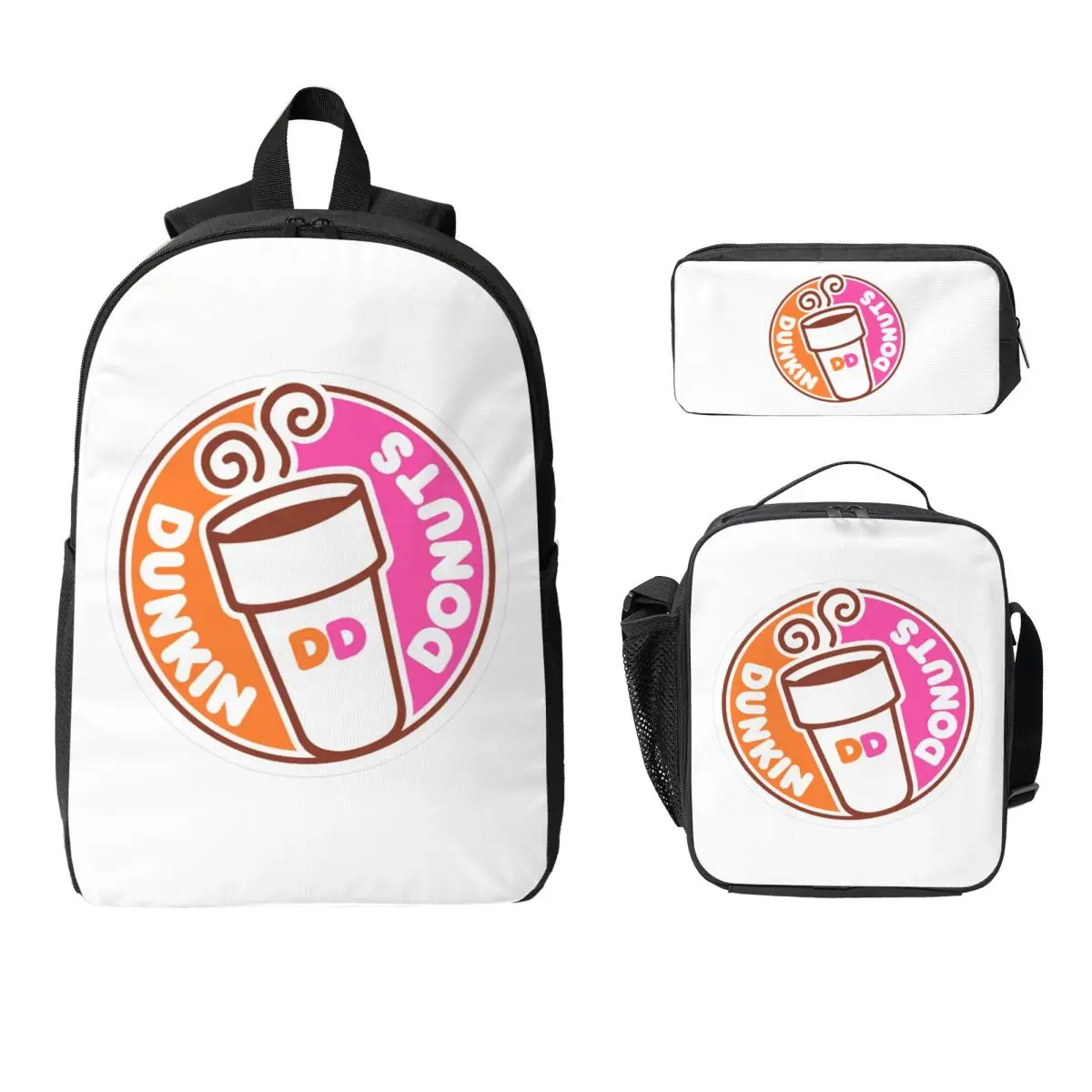 Dunkin Donuts Backpack Student Boys Girls BookBag School Bag Computer Shoulder Bags 3ps Insulated Lunch Bag Pencil Case
Dunkin Donuts Backpack Student Boys Girls BookBag School Bag Computer Shoulder Bags 3ps Insulated Lunch Bag Pencil Case