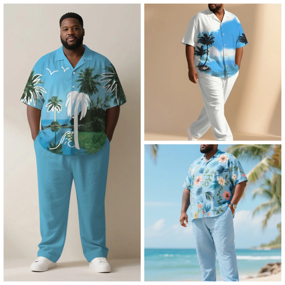 S-9XL Men Summer Tropical Floral Palm Print Shirt Pants Hawaii Vacation Casual Beach Two Piece Suit
S-9XL Men Summer Tropical Floral Palm Print Shirt Pants Hawaii Vacation Casual Beach Two Piece Suit