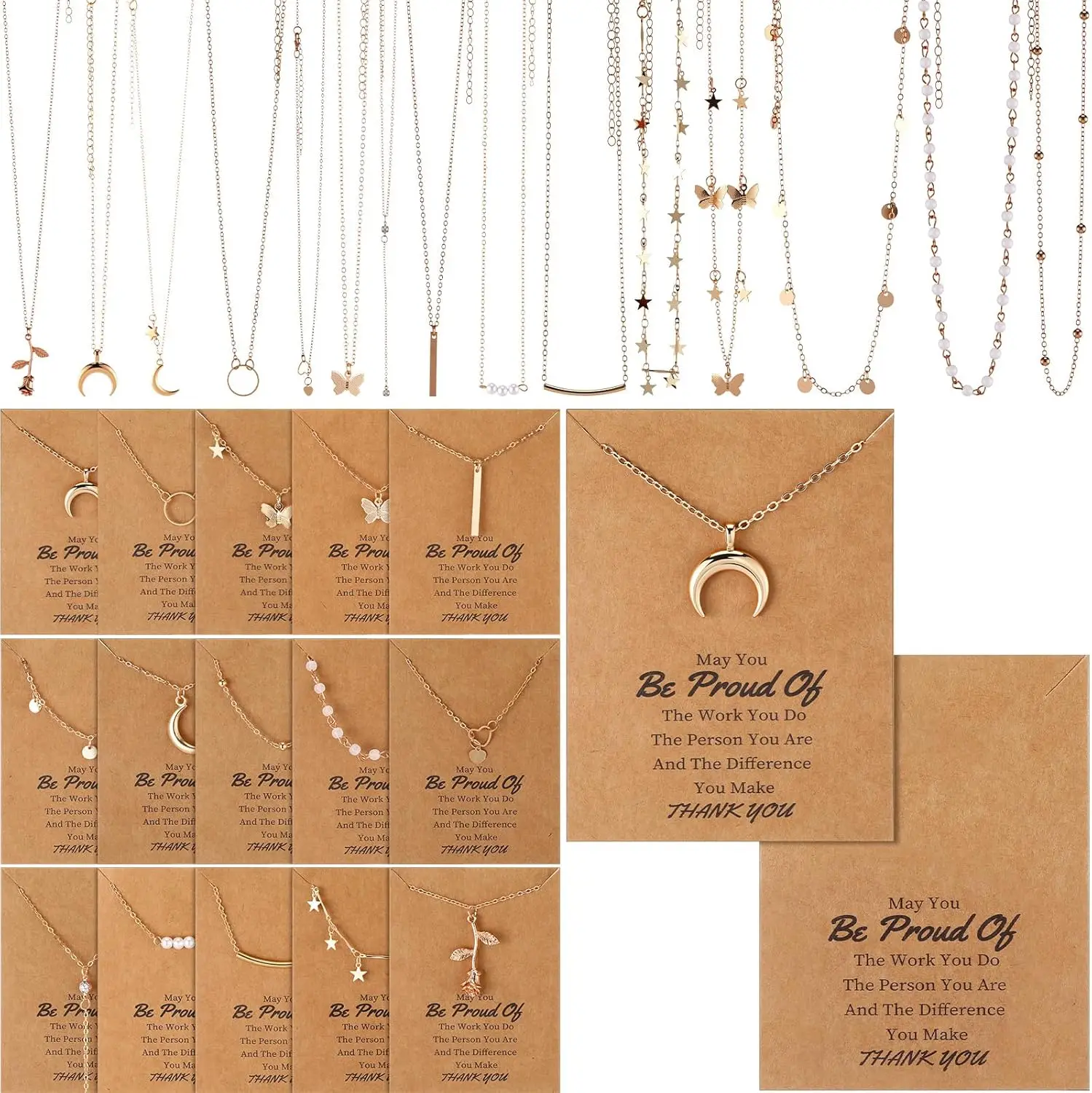 30 Pcs Mother's Day Necklace Gifts Bulk Pendant Necklace Set for Women Gold Plated Acrylic Adjustable
30 Pcs Mother's Day Necklace Gifts Bulk Pendant Necklace Set for Women Gold Plated Acrylic Adjustable