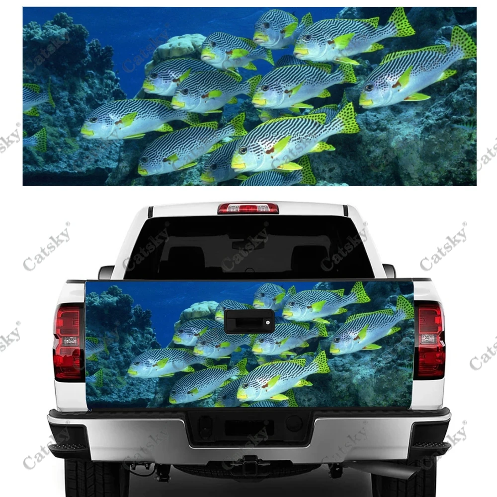 Roaming Fish Print Car Tail Trunk Protect Vinly Wrap Sticker Decal Auto Hood Decoration Engine Cover for SUV Off-road Pickup
Roaming Fish Print Car Tail Trunk Protect Vinly Wrap Sticker Decal Auto Hood Decoration Engine Cover for SUV Off-road Pickup