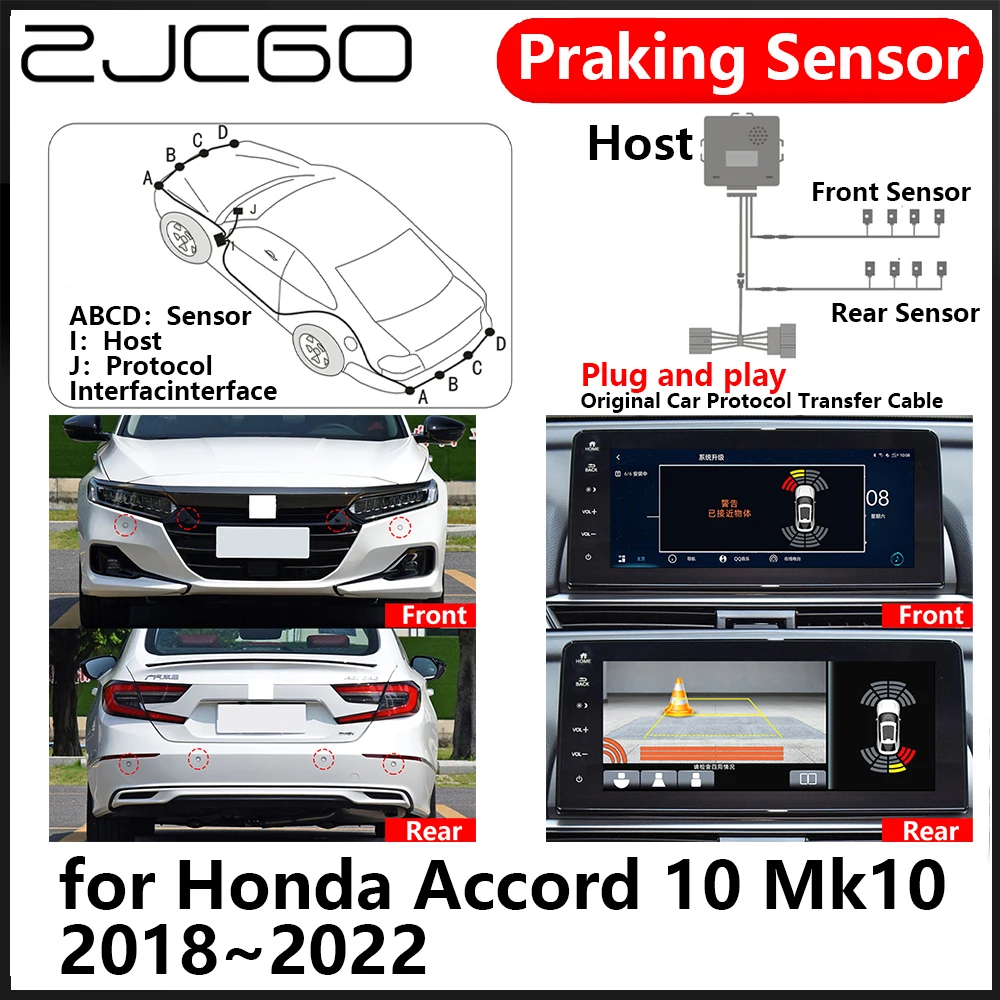 ZJCGO OEM Front Rear Reverse Parking Sensor PDC Car Reversing AID System For Honda Accord 10 Mk10 CV 2018 2019 2020 2021 2022
ZJCGO OEM Front Rear Reverse Parking Sensor PDC Car Reversing AID System For Honda Accord 10 Mk10 CV 2018 2019 2020 2021 2022