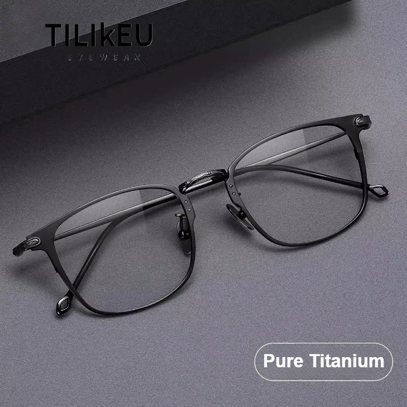 New Pure Titanium Eyeglass Frames 8028 Ultra-Light Retro Square Anti-Blue Light Glasses Frames Men's Luxury Designer Eyewear
New Pure Titanium Eyeglass Frames 8028 Ultra-Light Retro Square Anti-Blue Light Glasses Frames Men's Luxury Designer Eyewear