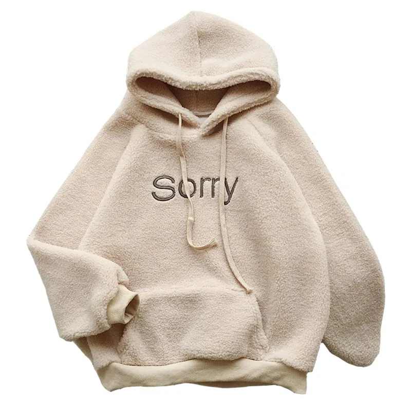 Winter Thicken Keep Warm Womens Hoodies Embroidered Letter Printing Harajuku Loose Pocket Flannel Pullover Female Sweatshirt
Winter Thicken Keep Warm Womens Hoodies Embroidered Letter Printing Harajuku Loose Pocket Flannel Pullover Female Sweatshirt
