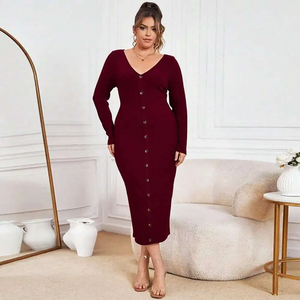 Size Large Women's 2025 Autumn and Winter New Slim Fit Bag Hip Knitted Skirt Sexy V-neck Long Dress Summer Elegantes Casual Y2k
Size Large Women's 2025 Autumn and Winter New Slim Fit Bag Hip Knitted Skirt Sexy V-neck Long Dress Summer Elegantes Casual Y2k
