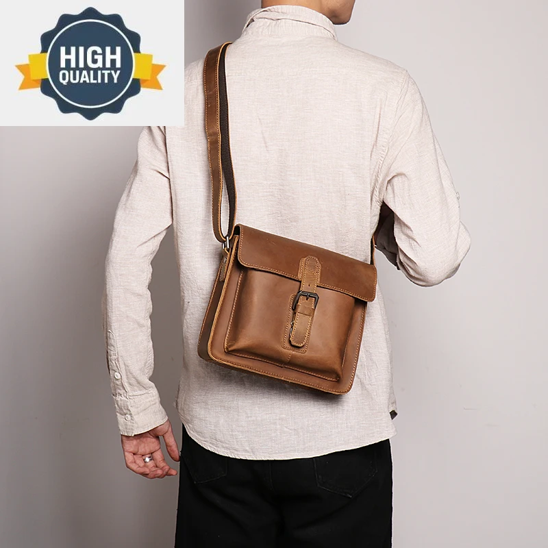 Genuine Leather Vintage Men's Shoulder Bag Luxury Design Man Crossbody Women's Minimalist Small Square
Genuine Leather Vintage Men's Shoulder Bag Luxury Design Man Crossbody Women's Minimalist Small Square
