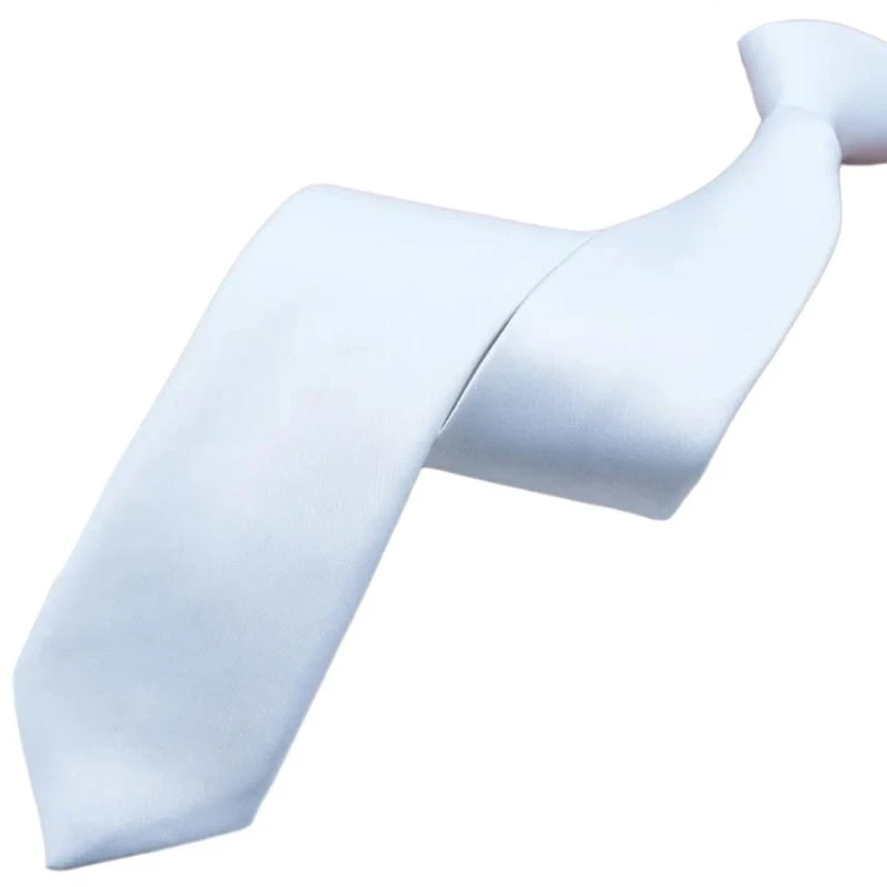 652F Classical White Zippered Tie for Dress Shirt Accessory Fashion Pre Tied White Silk Necktie for Wedding and Formal Party
652F Classical White Zippered Tie for Dress Shirt Accessory Fashion Pre Tied White Silk Necktie for Wedding and Formal Party