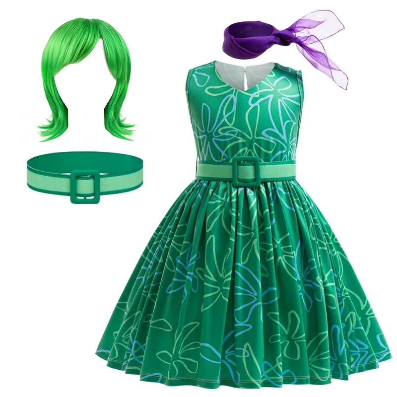 4PCS Movie Disgust Cosplay Costume Kids Cartoon Flower Princess Dress+Belt+Scarf +Wig Girls Halloween Carnival Party Dress Up
4PCS Movie Disgust Cosplay Costume Kids Cartoon Flower Princess Dress+Belt+Scarf +Wig Girls Halloween Carnival Party Dress Up