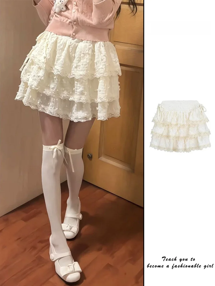 Пряная девушка Pure Desire с кружевной отделкой, пышная юбка для торта, женская весенне-осенняя милая маленькая юбка трапециевидной формы с высокой талией
Пряная девушка Pure Desire с кружевной отделкой, пышная юбка для торта, женская весенне-осенняя милая маленькая юбка трапециевидной формы с высокой талией