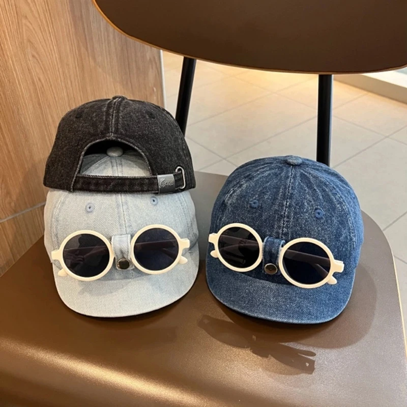 Sunglasses Detachable Baby Denim Duck Tongue Cap Short Brim Cowboy Baseball Hat Fashion Children Sun Glasses 8-36M Kids Outdoor
Sunglasses Detachable Baby Denim Duck Tongue Cap Short Brim Cowboy Baseball Hat Fashion Children Sun Glasses 8-36M Kids Outdoor