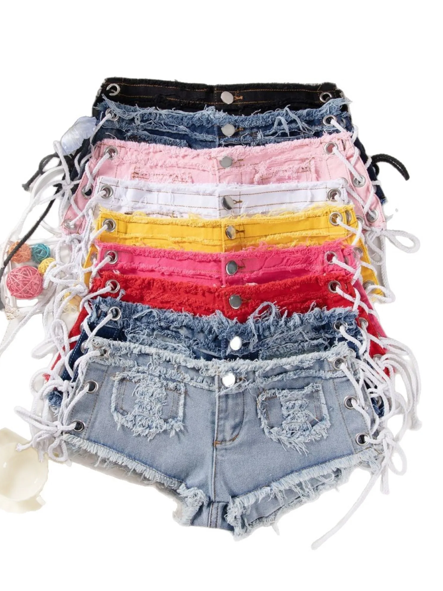 Women Low Rise Denim Shorts Side Lace Up Ripped Frayed Hem Y2K Summer Hot Pants Sexy Streetwear 2026
Women Low Rise Denim Shorts Side Lace Up Ripped Frayed Hem Y2K Summer Hot Pants Sexy Streetwear 2026
