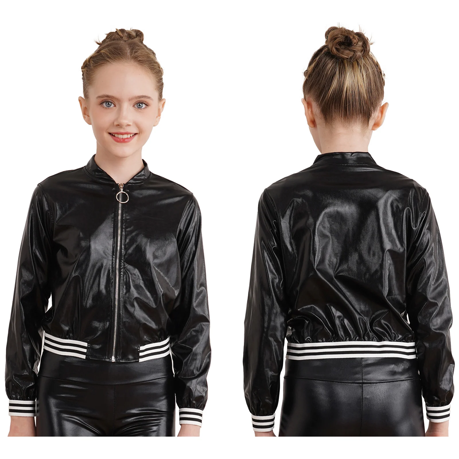 Kids Metallic Dance Bomber Jacket 15