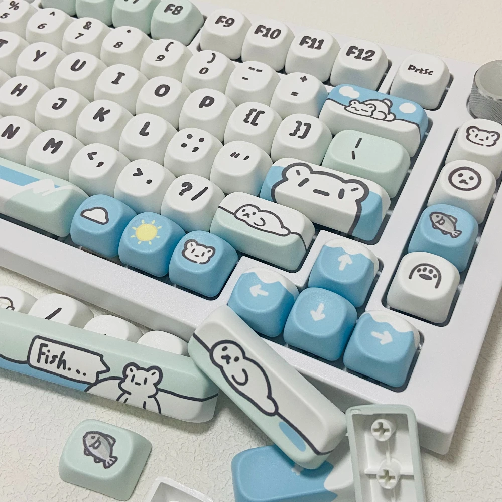 Blue Glacier Bear PBT Keycaps MOA Profile Personality Customize Key Caps Set for Office Gaming Mechanical Keyboard Cute Keycap
Blue Glacier Bear PBT Keycaps MOA Profile Personality Customize Key Caps Set for Office Gaming Mechanical Keyboard Cute Keycap