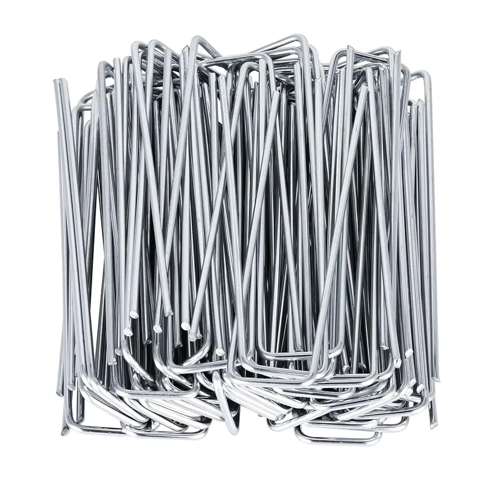 100 Pa Landscape Staples, 6"" 8 Gauge Galvanized Steel Garden Stakes,Landscape Pins Turf Staples For Securing Weed Barrier
100 Pa Landscape Staples, 6"" 8 Gauge Galvanized Steel Garden Stakes,Landscape Pins Turf Staples For Securing Weed Barrier