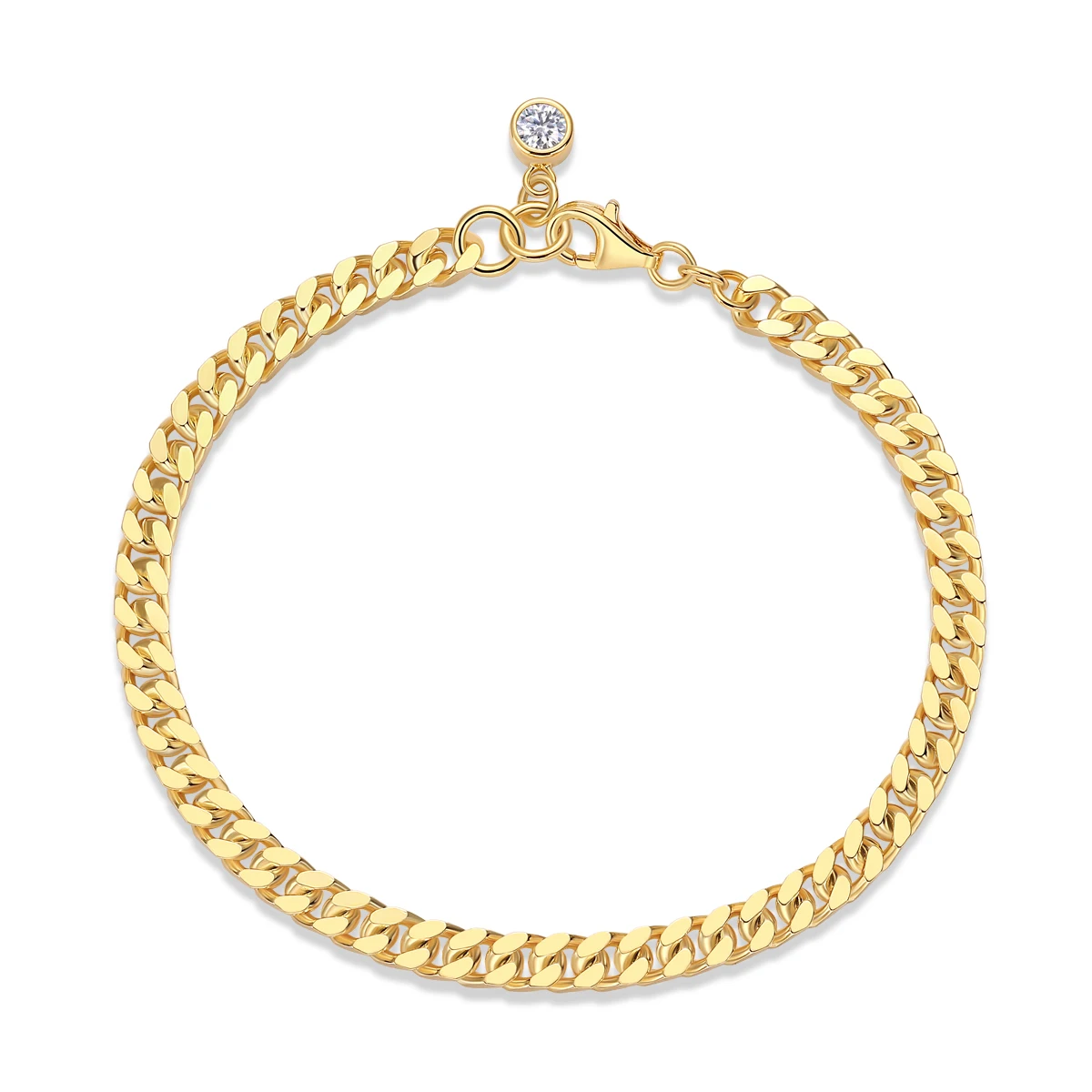 Luxury 925 Silver Moissanite Cuban Link Bracelet 19cm Fixed Length Gold Tone Zircon Charm Women Valentine's Day Gift Jewelry
Luxury 925 Silver Moissanite Cuban Link Bracelet 19cm Fixed Length Gold Tone Zircon Charm Women Valentine's Day Gift Jewelry
