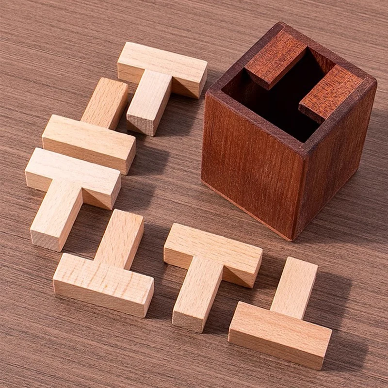 High Difficulty Six T Puzzle In A Box Brain Teaser IQ Test Toys Educational Mind Games Creative Gifts Rompecabezas Adultos
High Difficulty Six T Puzzle In A Box Brain Teaser IQ Test Toys Educational Mind Games Creative Gifts Rompecabezas Adultos