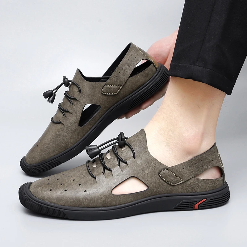 Summer Men Sandals Genuine Leather Mens Casual Shoes Outdoor Men Leather Sandals for Men Beach Shoes Roman mens Shoes
Summer Men Sandals Genuine Leather Mens Casual Shoes Outdoor Men Leather Sandals for Men Beach Shoes Roman mens Shoes