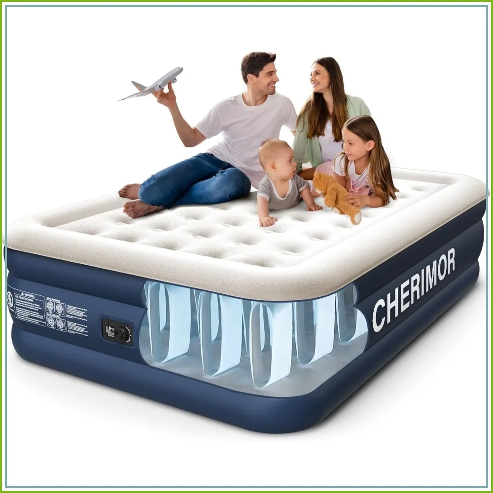Queen Air Mattress with Built-in Pump, 18" Elevated, 800lbs Capacity, Fast 3-Min Inflation, Leak-Proof
Queen Air Mattress with Built-in Pump, 18" Elevated, 800lbs Capacity, Fast 3-Min Inflation, Leak-Proof