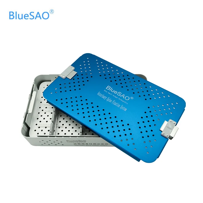 BlueSAO for vet Veterinary Spine Fixation System instrument container (holds instruments)
BlueSAO for vet Veterinary Spine Fixation System instrument container (holds instruments)