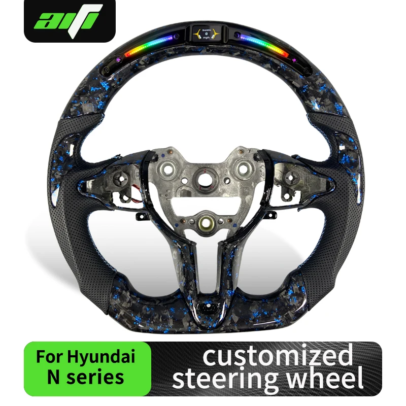 For Hyundai Elantra N I30N I20N N-line Customized Carbon Fiber Leather Steering Wheel 2019-2026 Support Heating & LED Display
For Hyundai Elantra N I30N I20N N-line Customized Carbon Fiber Leather Steering Wheel 2019-2026 Support Heating & LED Display