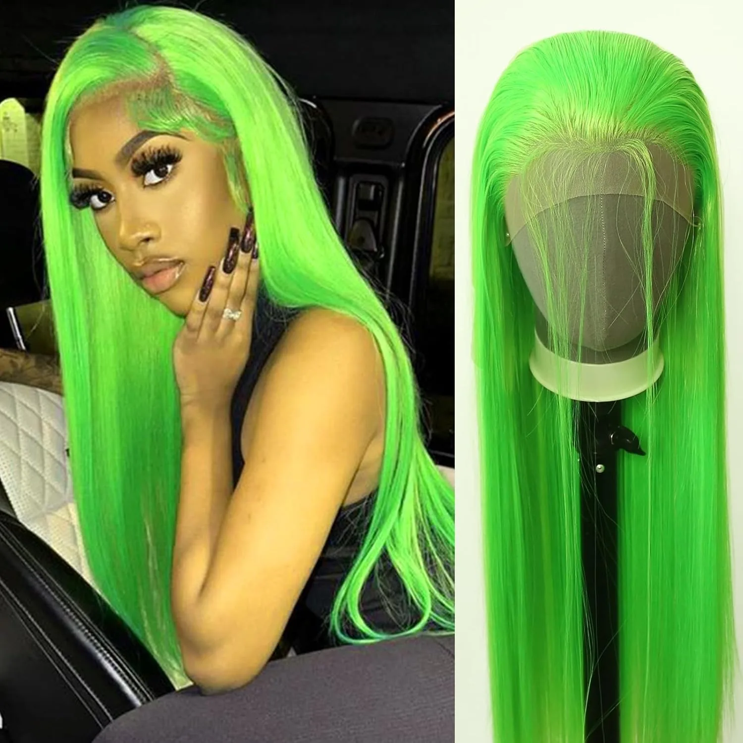 Green Lace Front Wigs Long Straight Hair Light Green Wig Glueless Synthetic Lace Front Wigs Cosplay for Fashion Women 28 32 Inch
Green Lace Front Wigs Long Straight Hair Light Green Wig Glueless Synthetic Lace Front Wigs Cosplay for Fashion Women 28 32 Inch