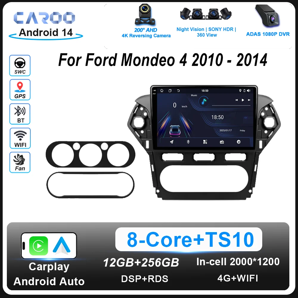 Автомобильный Android 14 радио GPS-навигатор для Ford Mondeo 4 2010-2014 авто стерео головное устройство мультимедийный плеер 4G Carplay NO 2DIN DVD
Автомобильный Android 14 радио GPS-навигатор для Ford Mondeo 4 2010-2014 авто стерео головное устройство мультимедийный плеер 4G Carplay NO 2DIN DVD