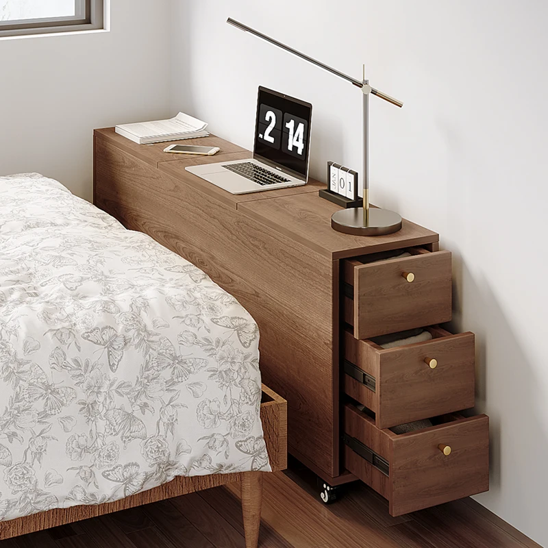 Solid wood bedroom bedside bedside high simple long crevice storage cabinet narrow cabinet 
Solid wood bedroom bedside bedside high simple long crevice storage cabinet narrow cabinet