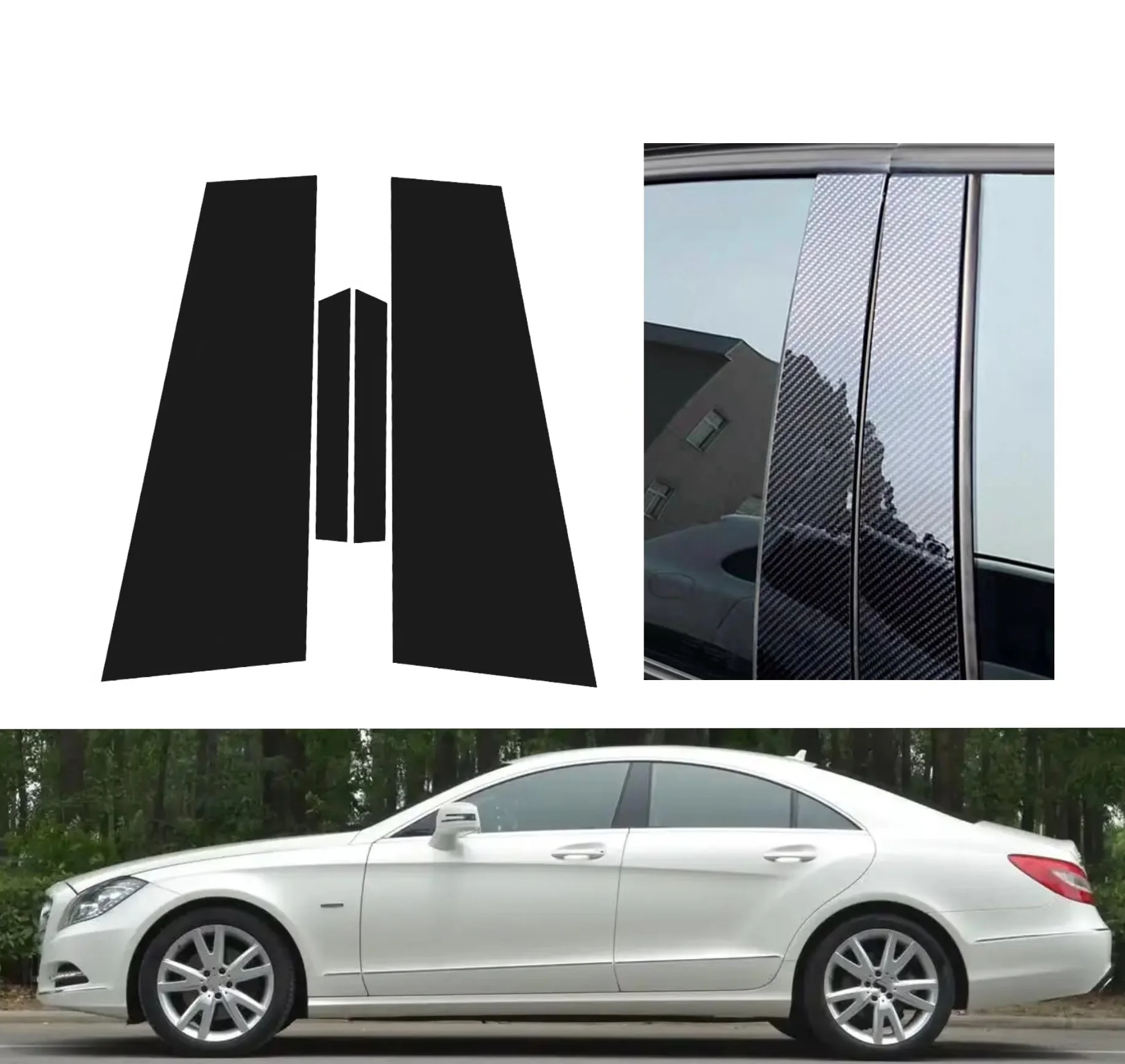 Glossy Black Silver Carbon Pillar Post Fit For Mercedes Benz CLS Class W218 2012-2016 Door Window Column BC Trim Sticker Cover
Glossy Black Silver Carbon Pillar Post Fit For Mercedes Benz CLS Class W218 2012-2016 Door Window Column BC Trim Sticker Cover