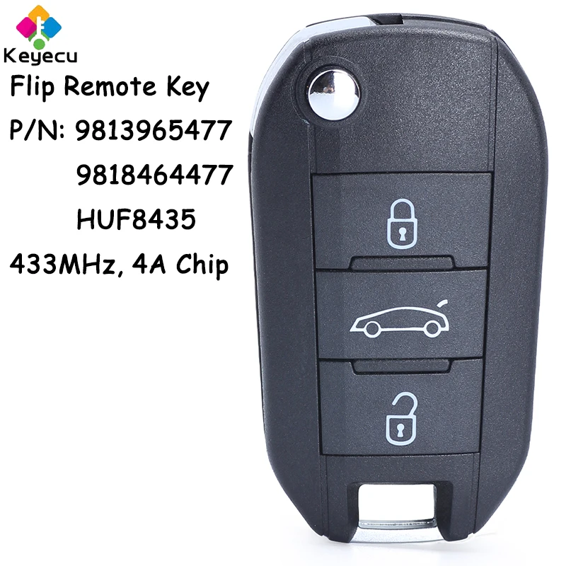 KEYECU Flip Remote Control Car Key With 3 Buttons 433MHz 4A Chip for Peugeot 308 4008 for Citroen Aircross C3 C5 C6 Fob HUF8435
KEYECU Flip Remote Control Car Key With 3 Buttons 433MHz 4A Chip for Peugeot 308 4008 for Citroen Aircross C3 C5 C6 Fob HUF8435