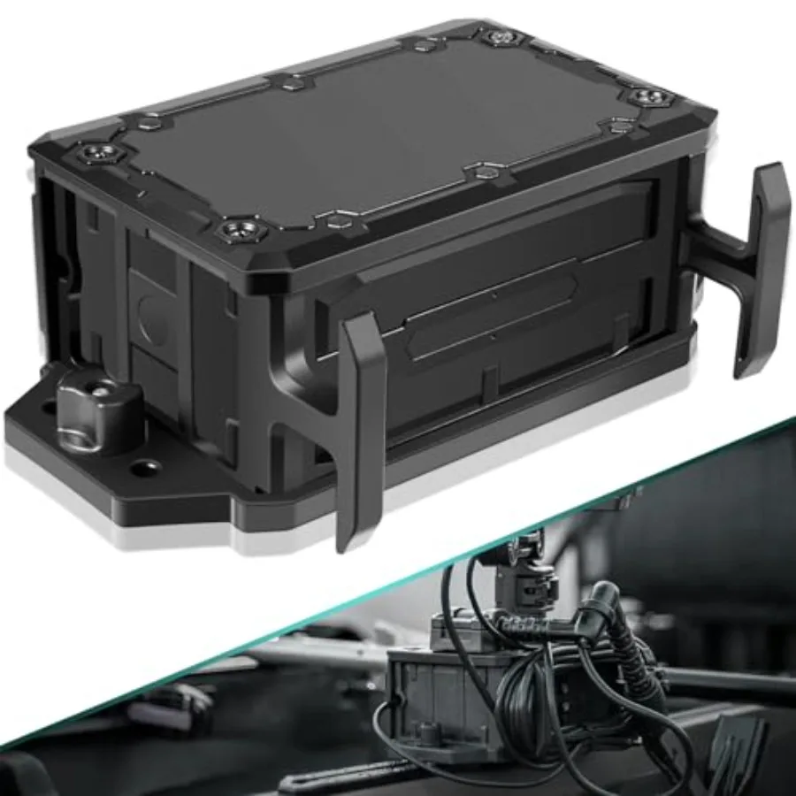 Track Mounted Battery Box for Fish Finders: ABS Plastic, Black, Universal Fit for 7/9/10 Ah 2V Batteries, Compatible with YakAt
Track Mounted Battery Box for Fish Finders: ABS Plastic, Black, Universal Fit for 7/9/10 Ah 2V Batteries, Compatible with YakAt