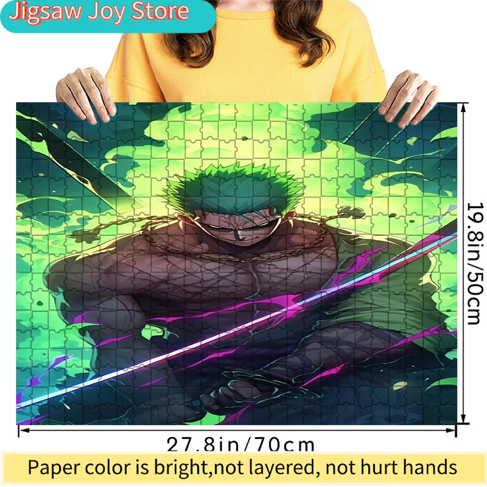 Пазл из бумаги One Piece: Ророноа Зоро с зелено-фиолетовым мечом Энма и эффектом ауры, эпическая сцена битвы воинов из страны Вано
Пазл из бумаги One Piece: Ророноа Зоро с зелено-фиолетовым мечом Энма и эффектом ауры, эпическая сцена битвы воинов из страны Вано