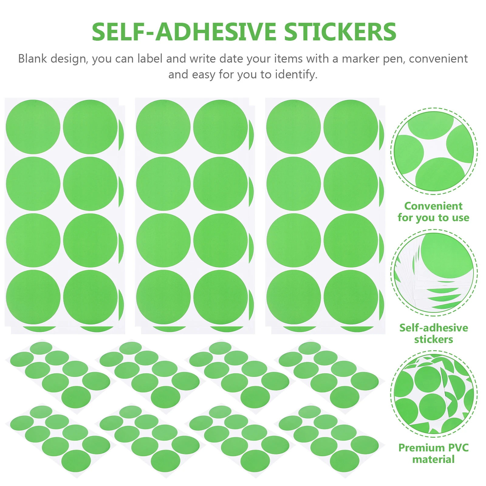 20 Sheets Color Dot Stickers Self-adhesive Round Colored Circle Labels Double PVC Small Dots Colorful Reusable
20 Sheets Color Dot Stickers Self-adhesive Round Colored Circle Labels Double PVC Small Dots Colorful Reusable