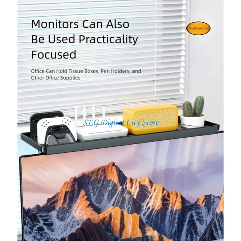 U75B Screen Top Storage Shelfs Adjustable Monitors Storage Rack Computer Desktop Display Stand Routers Storage Rack