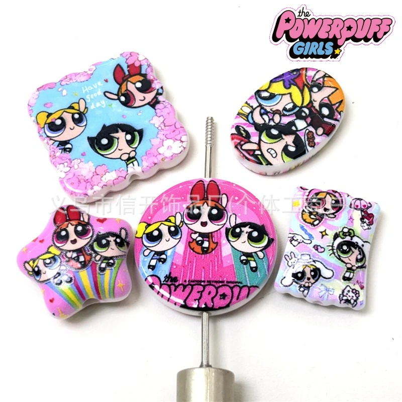 Cartoon Anime The powerpuff Girls Printed Beads Handmade DIY Keychain girl Jewelry Bag Pendant Bead Pen Accessories Materials
Cartoon Anime The powerpuff Girls Printed Beads Handmade DIY Keychain girl Jewelry Bag Pendant Bead Pen Accessories Materials