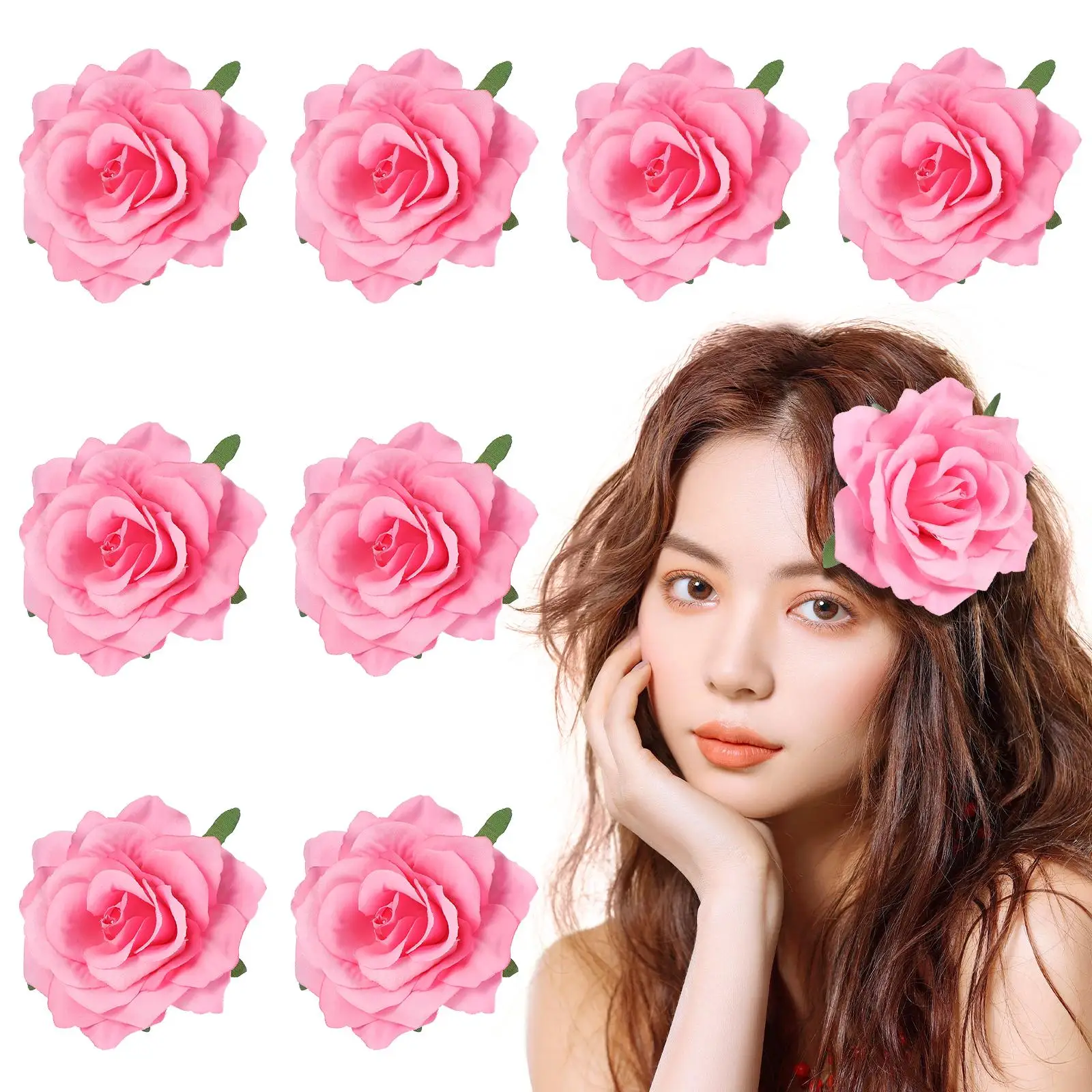 9 Pcs Realistic Pink Rose Brooch Hair Clips for Women Cloth Wedding Party Flowers Decor Valentine Day Accessories
9 Pcs Realistic Pink Rose Brooch Hair Clips for Women Cloth Wedding Party Flowers Decor Valentine Day Accessories