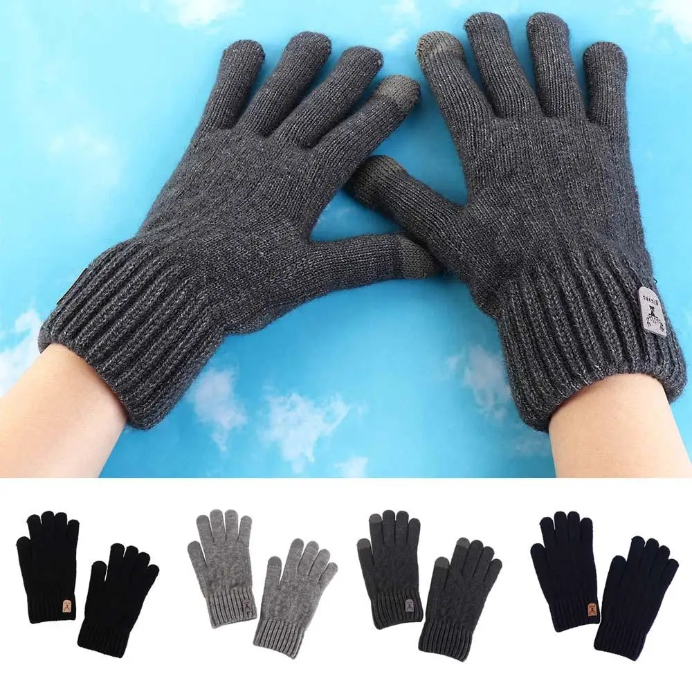 Autumn Winter Men Warm Woolen knitted Gloves Thickened Touch Screen Gloves Women Adult Full Finger Cycling Skiing Gloves
Autumn Winter Men Warm Woolen knitted Gloves Thickened Touch Screen Gloves Women Adult Full Finger Cycling Skiing Gloves