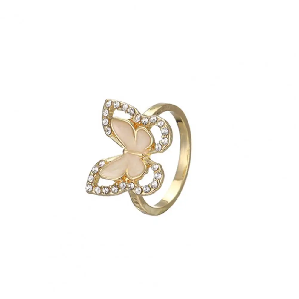 Butterflies Ring Elegant Butterfly Rhinestone Ring for Women Prom Party Finger Jewelry Lightweight Electroplated Lady Finger
Butterflies Ring Elegant Butterfly Rhinestone Ring for Women Prom Party Finger Jewelry Lightweight Electroplated Lady Finger