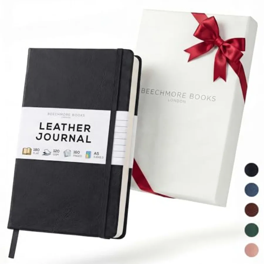 Premium Lined Journal Notebook, 5" x 8" A5 Hardcover Vegan Leather Personal Diary, Thick 120gsm Ivory Cream Paper, Gift Box for
Premium Lined Journal Notebook, 5" x 8" A5 Hardcover Vegan Leather Personal Diary, Thick 120gsm Ivory Cream Paper, Gift Box for
