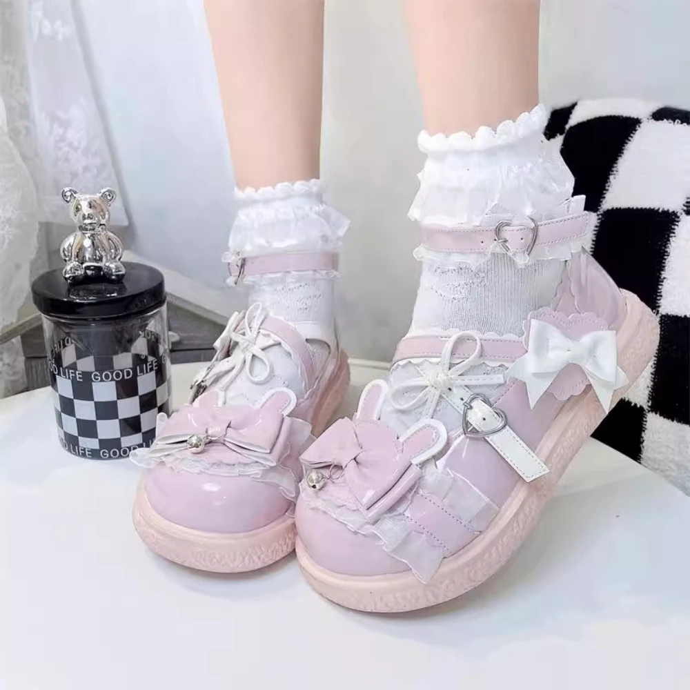 Flats Lolita Shoes Round Head Girl Kawaii Platform Mary Jane Shoes Japanese Cream Sole JK Leather Party Dress Shoes Pumps
Flats Lolita Shoes Round Head Girl Kawaii Platform Mary Jane Shoes Japanese Cream Sole JK Leather Party Dress Shoes Pumps