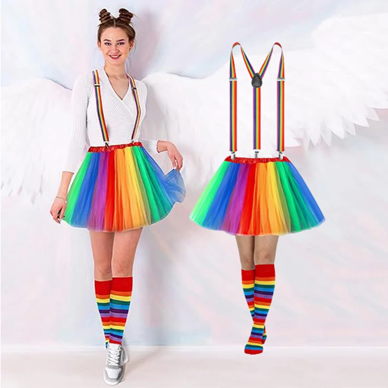 Sintege 3 Pcs Women's Tutu Costume Tutu Skirt Y Back Adjustable Elastic Straps Striped Socks
Sintege 3 Pcs Women's Tutu Costume Tutu Skirt Y Back Adjustable Elastic Straps Striped Socks