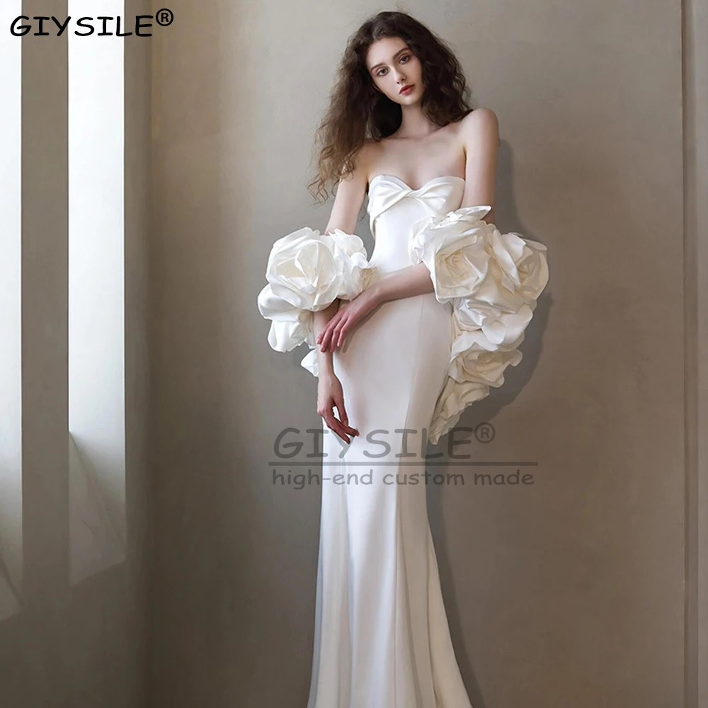 GIYSILE Customized French Light Wedding Dresses Flower Shawl Mermaid Bride Outing Evening Banquet High Grade White Satin Dress
GIYSILE Customized French Light Wedding Dresses Flower Shawl Mermaid Bride Outing Evening Banquet High Grade White Satin Dress